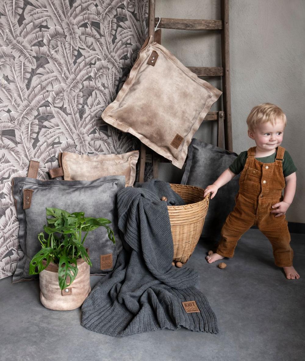 Knit Factory Dax Kussen Beige - 50x50