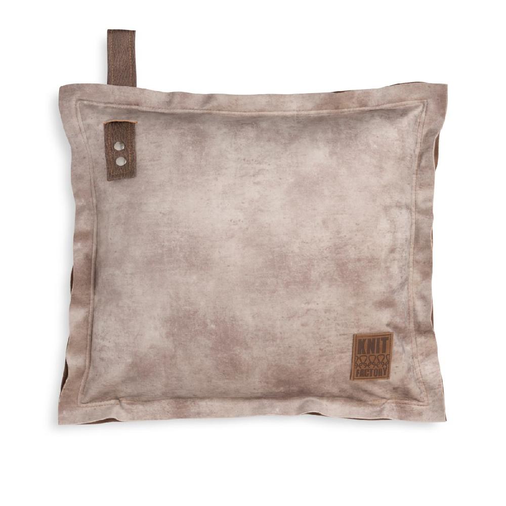 knit factory Dax Kussen Beige - 50x50