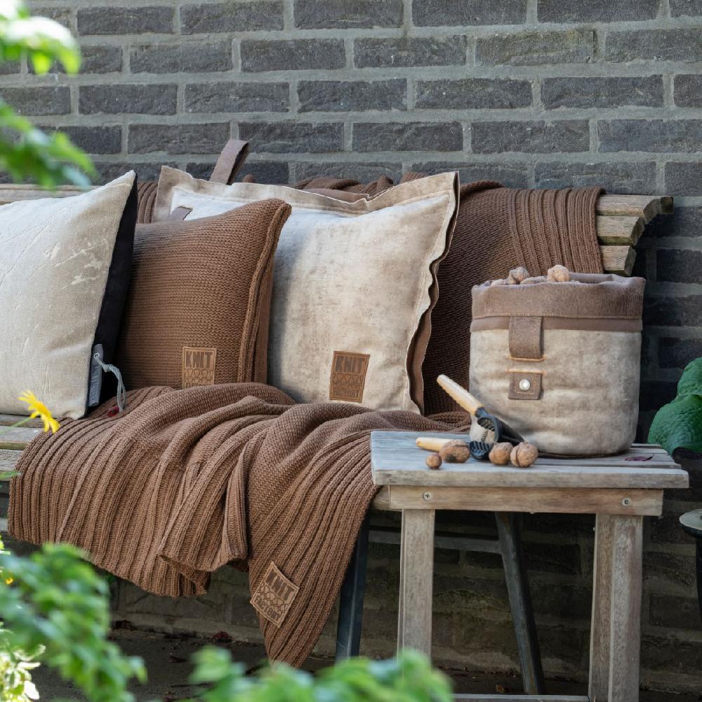 Knit Factory Dax Kussen Beige - 60x40