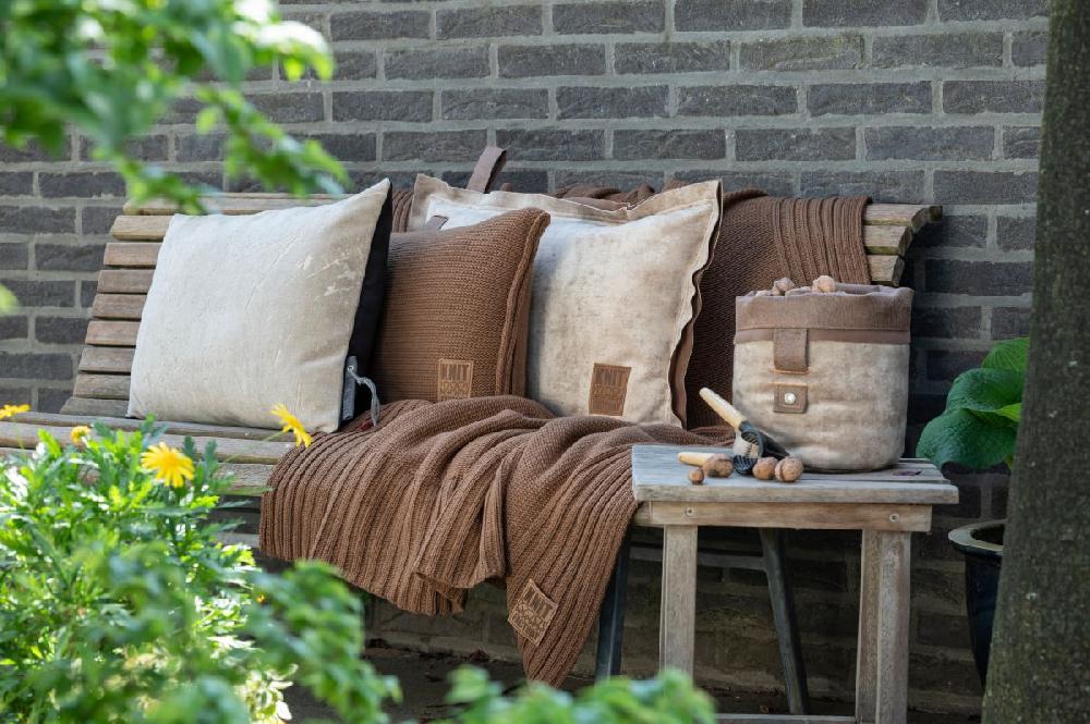 Knit Factory Dax Kussen Beige - 60x40