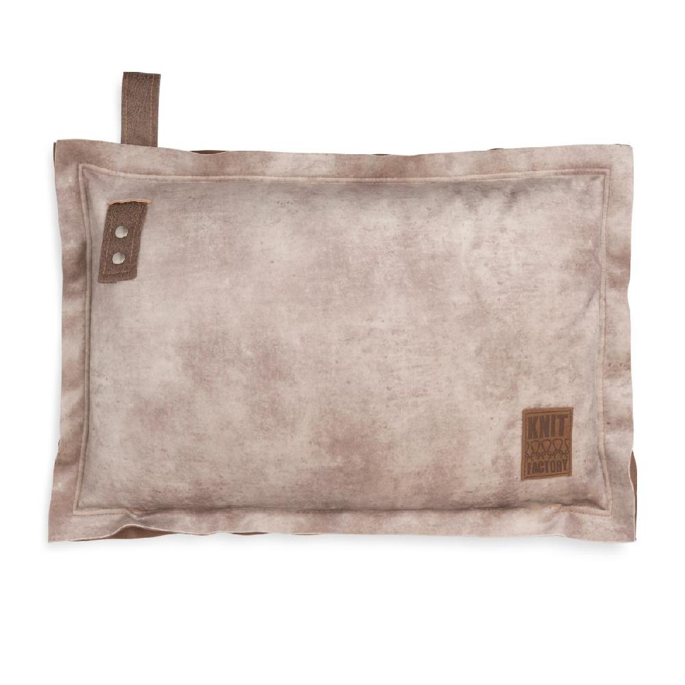knit factory Dax Kussen Beige - 60x40