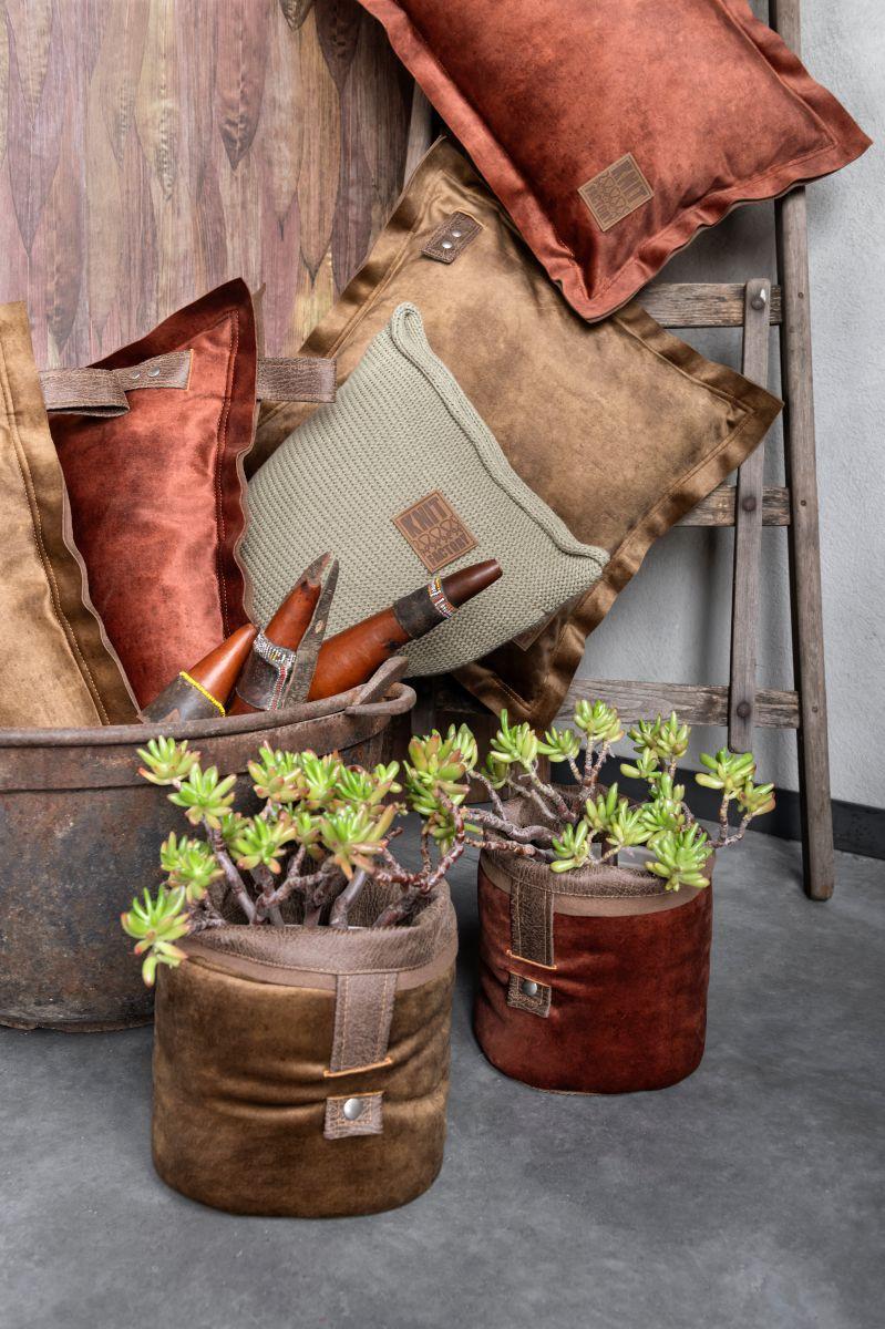 Knit Factory Dax Kussen Brique - 50x50