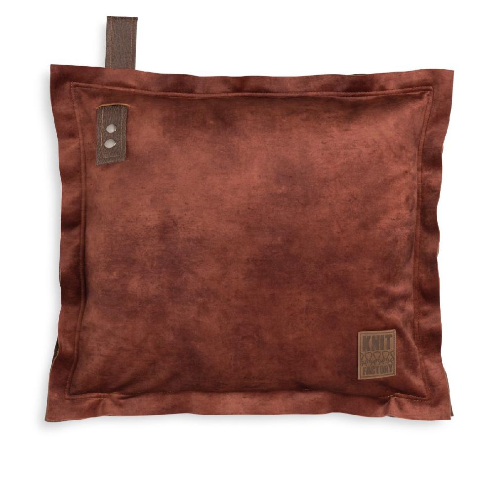 knit factory Dax Kussen Brique - 50x50