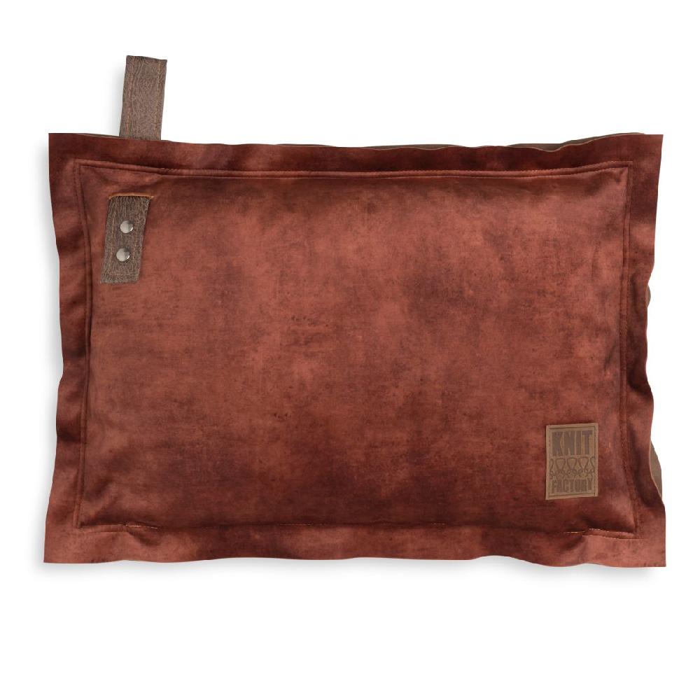 knit factory Dax Kussen Brique - 60x40