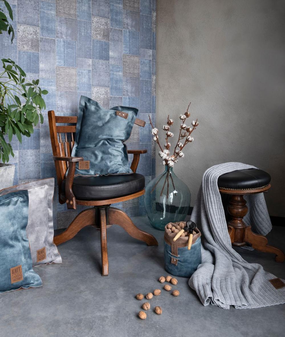 Knit Factory Dax Kussen Jeans - 60x40