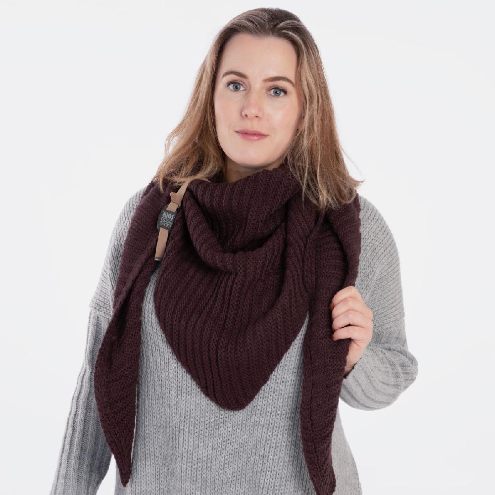 Knit Factory Demy Omslagdoek Aubergine