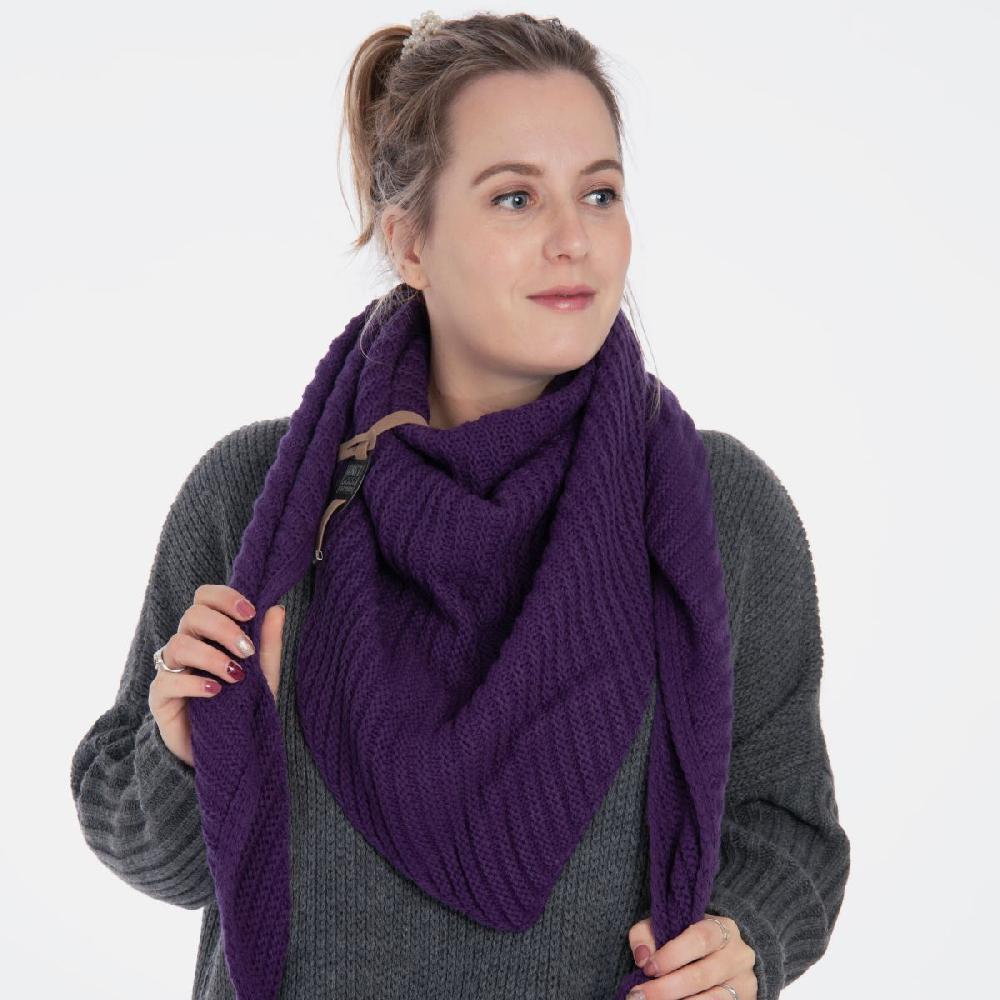 Knit Factory Demy Omslagdoek Purple