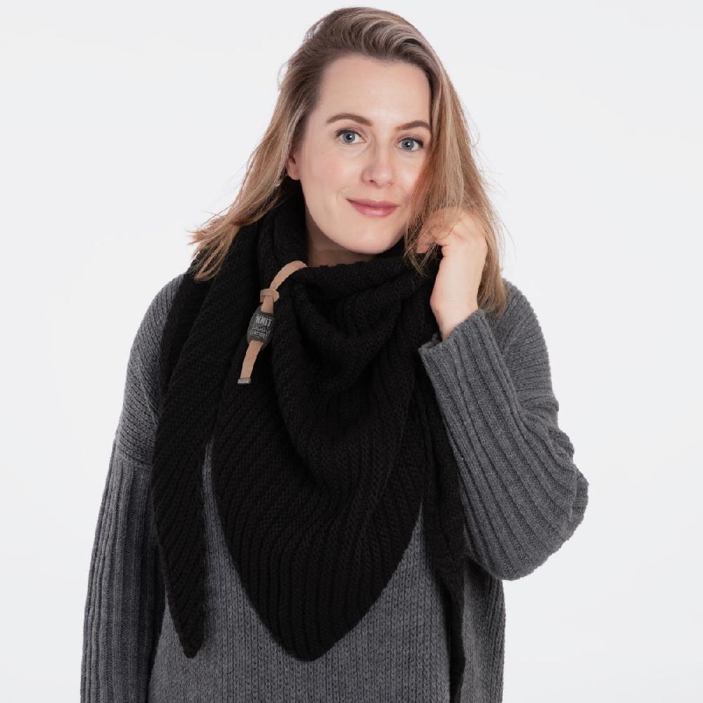 Knit Factory Demy Omslagdoek Zwart
