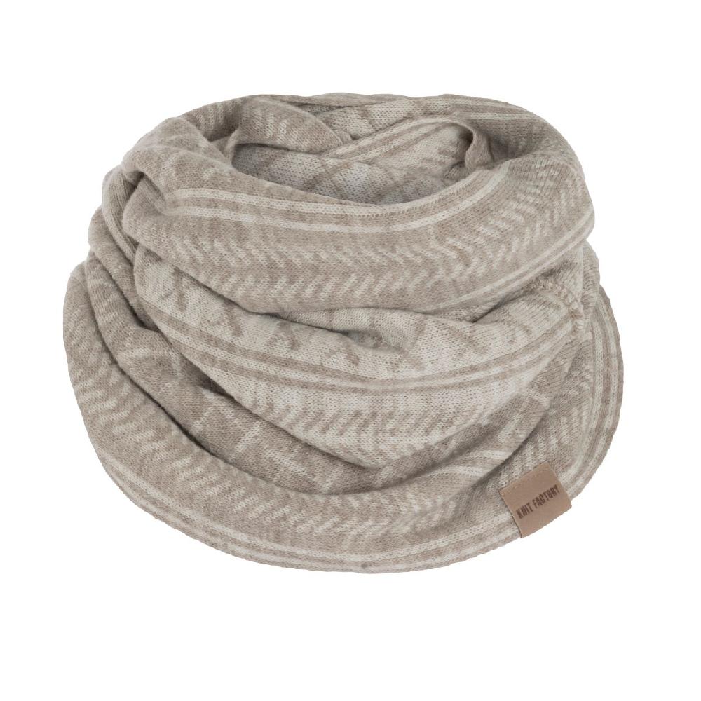 knit factory Dusk Colsjaal Iced Clay/Beige