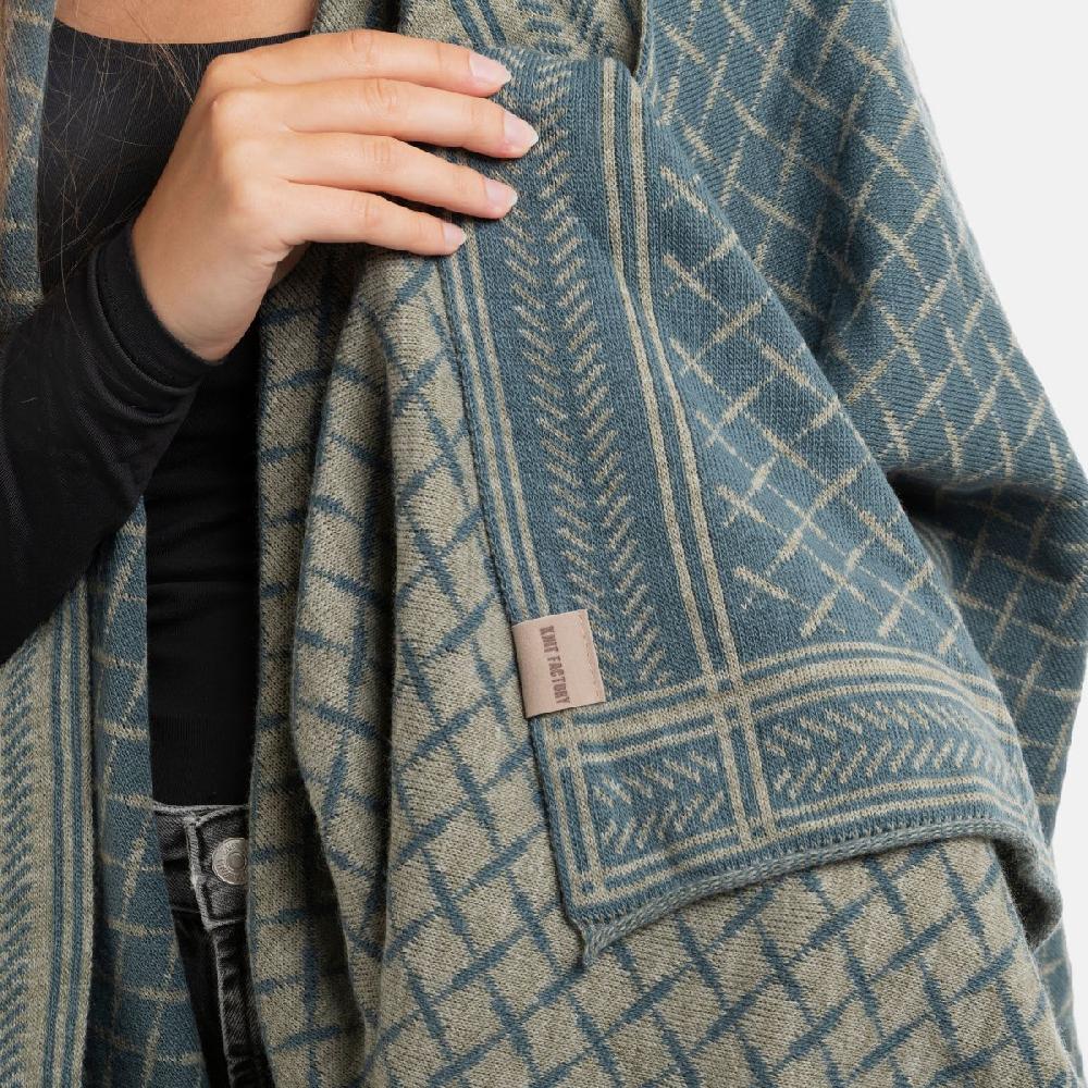 Knit Factory Dusk Omslagvest Laurel/Urban Green