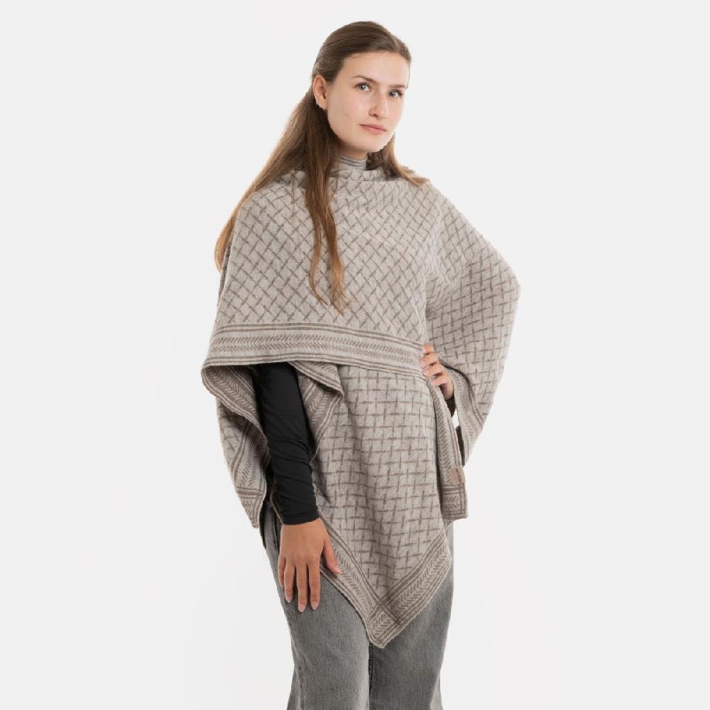 Knit Factory Dusk Omslagvest Marron/Iced Clay