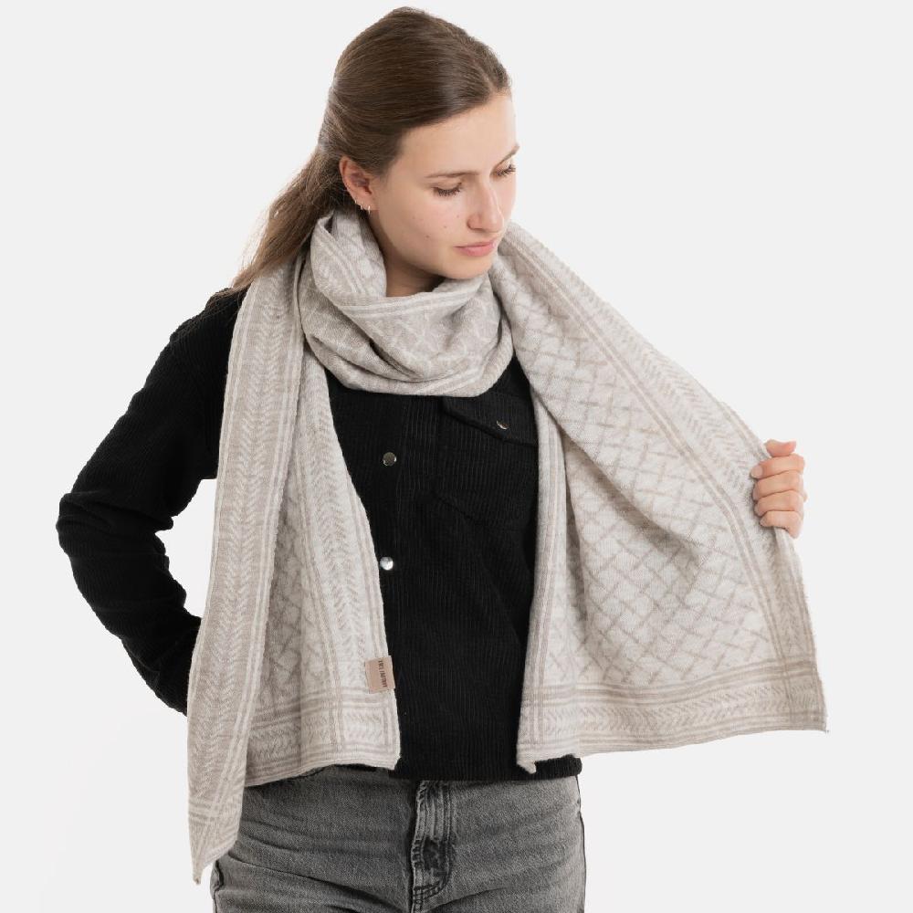 Knit Factory Dusk Sjaal Iced Clay/Beige
