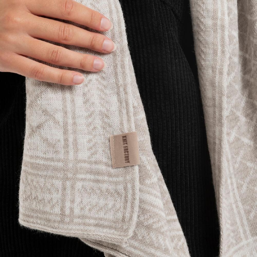 Knit Factory Dusk Sjaal Iced Clay/Beige