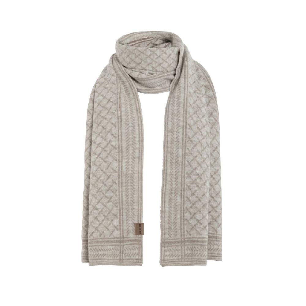 knit factory Dusk Sjaal Iced Clay/Beige