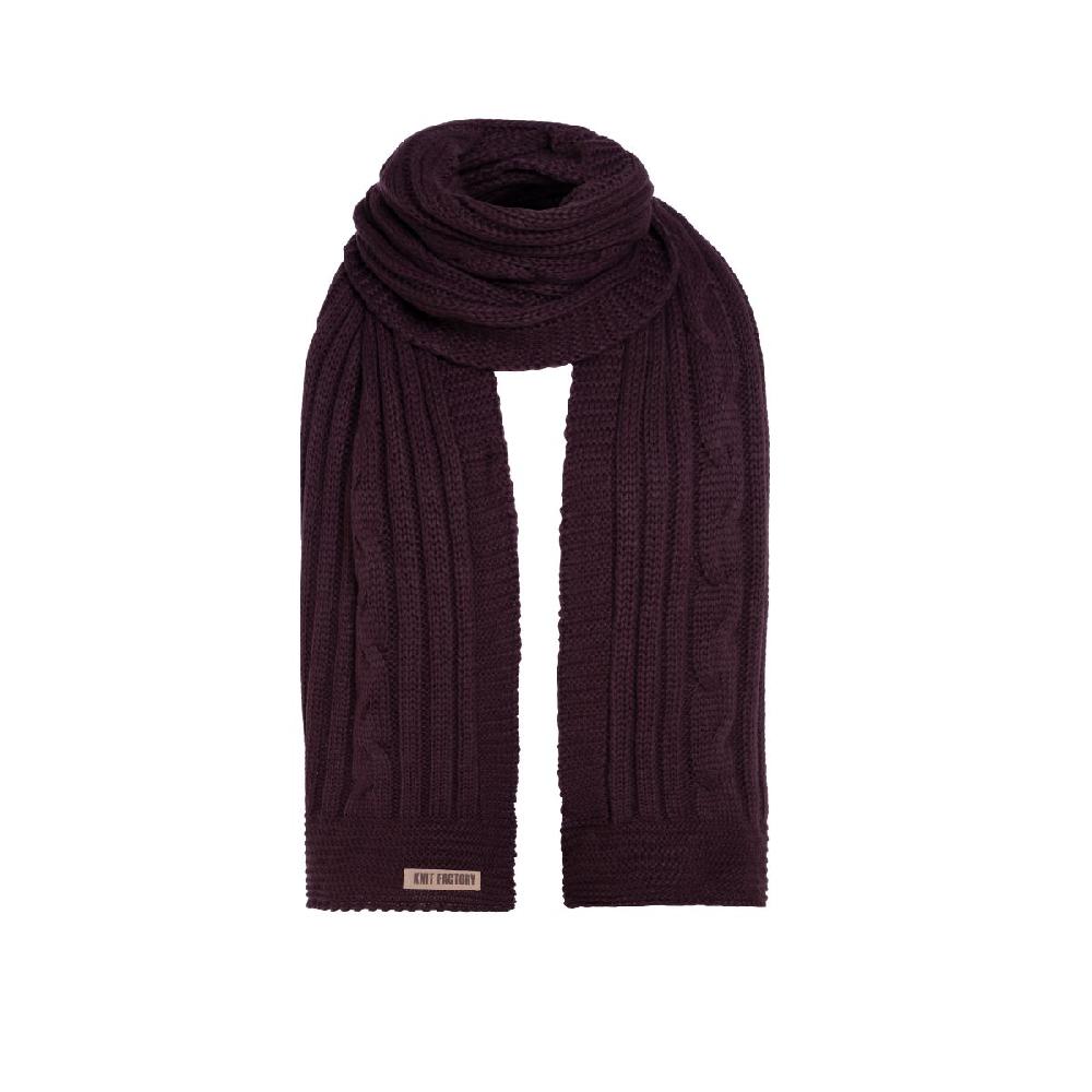 knit factory Elin Sjaal Aubergine