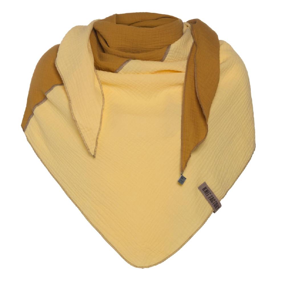 knit factory Fay Omslagdoek Oker/Citrus