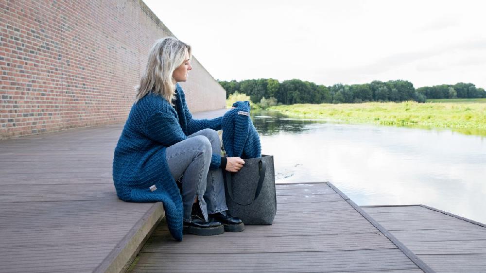 Knit Factory Gwen Handtas Antraciet