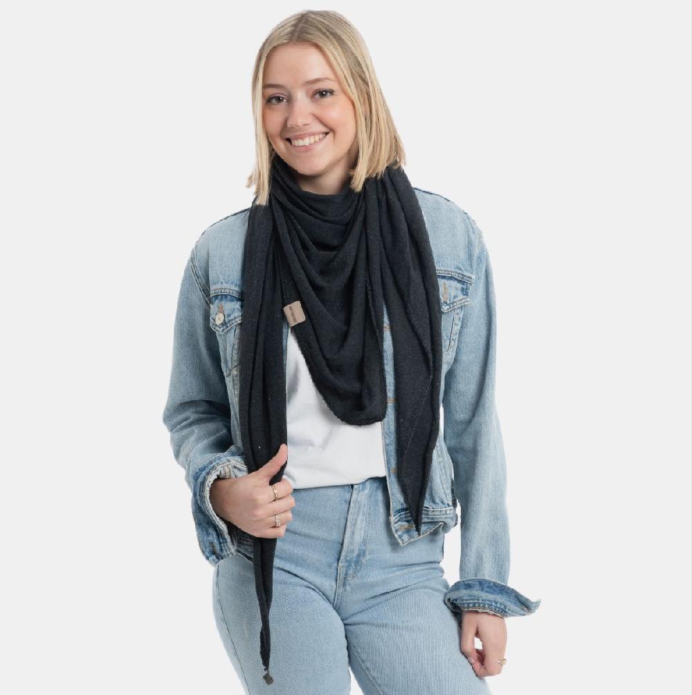 Knit Factory Iris Omslagdoek Antraciet