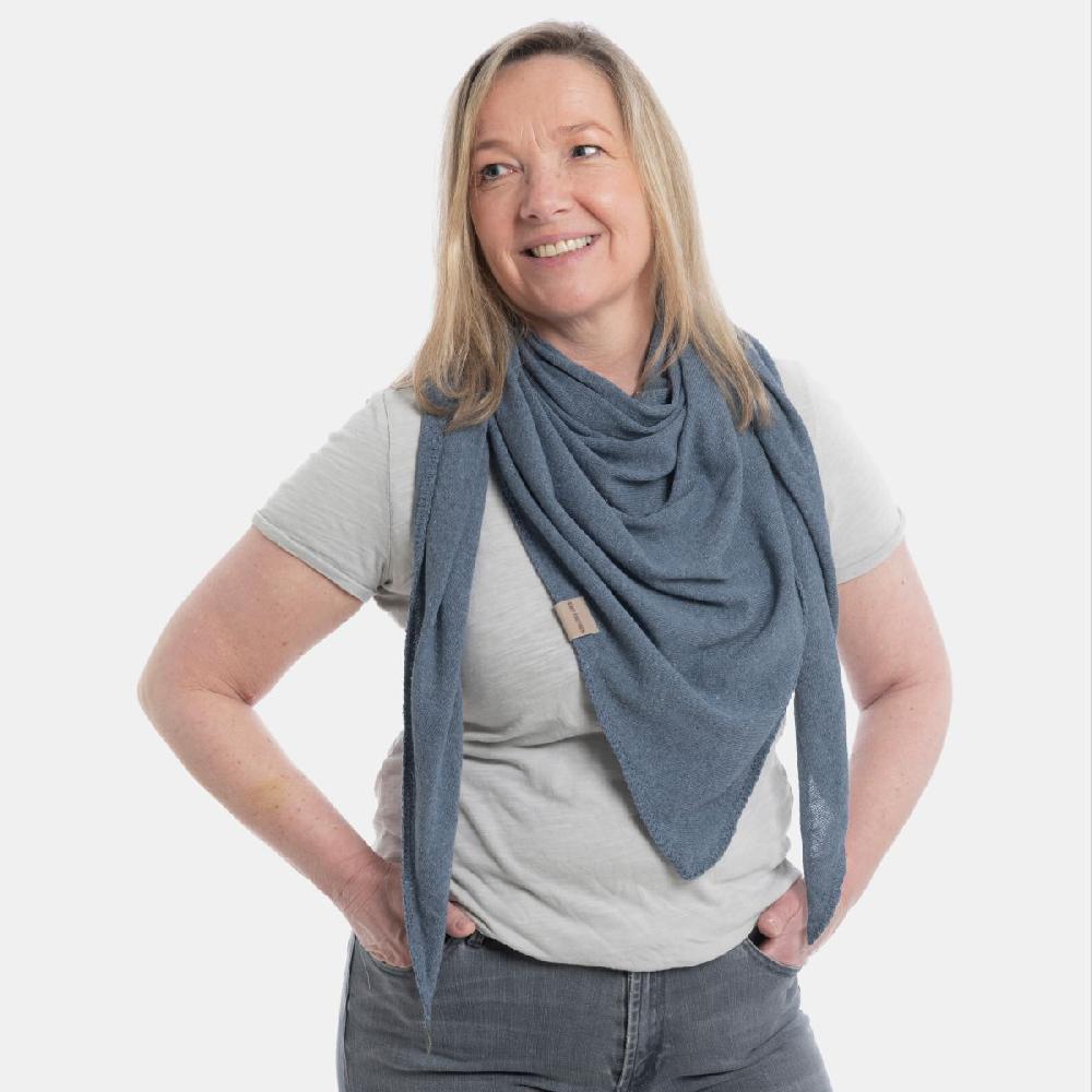 Knit Factory Iris Omslagdoek Jeans