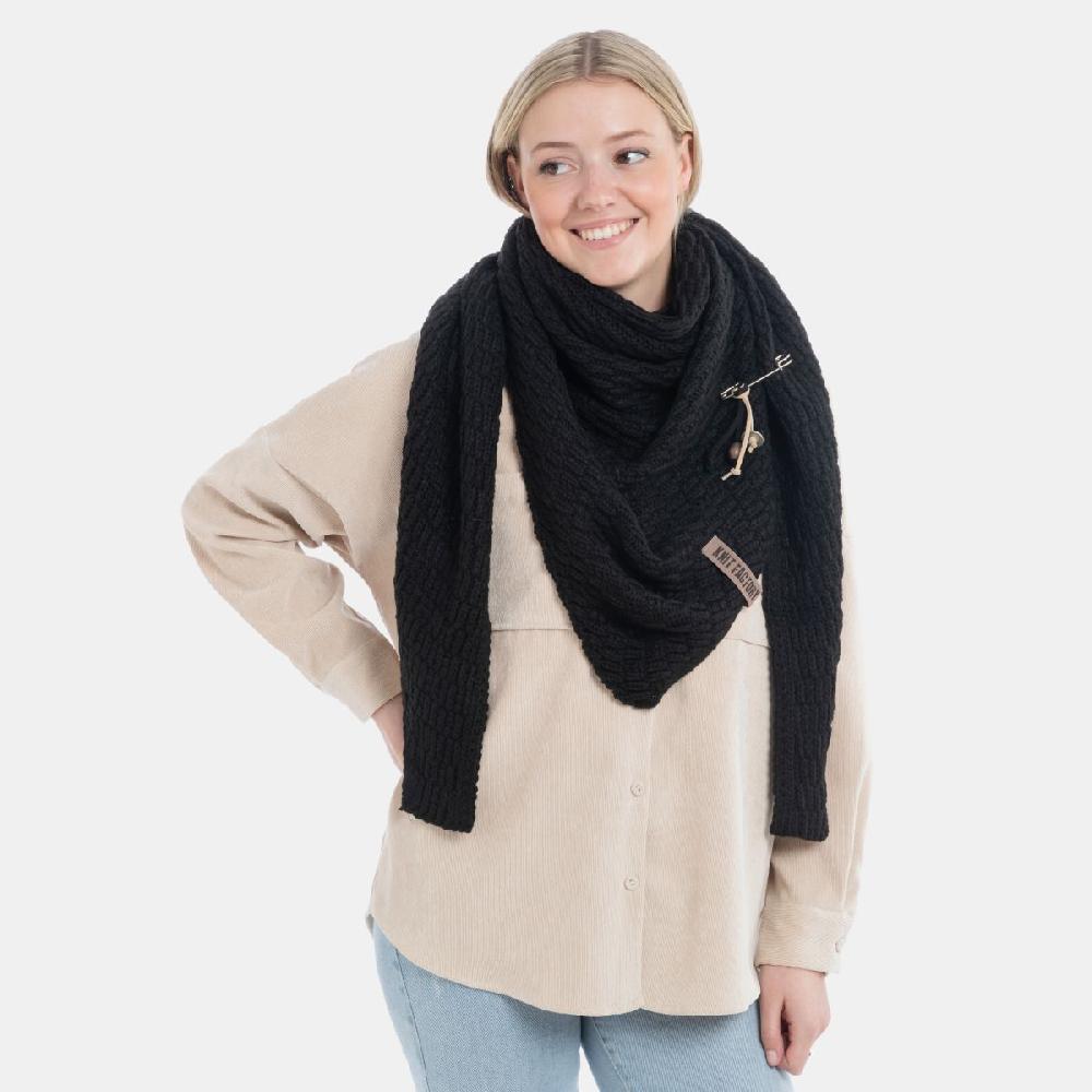 Knit Factory Jaida Omslagdoek Zwart