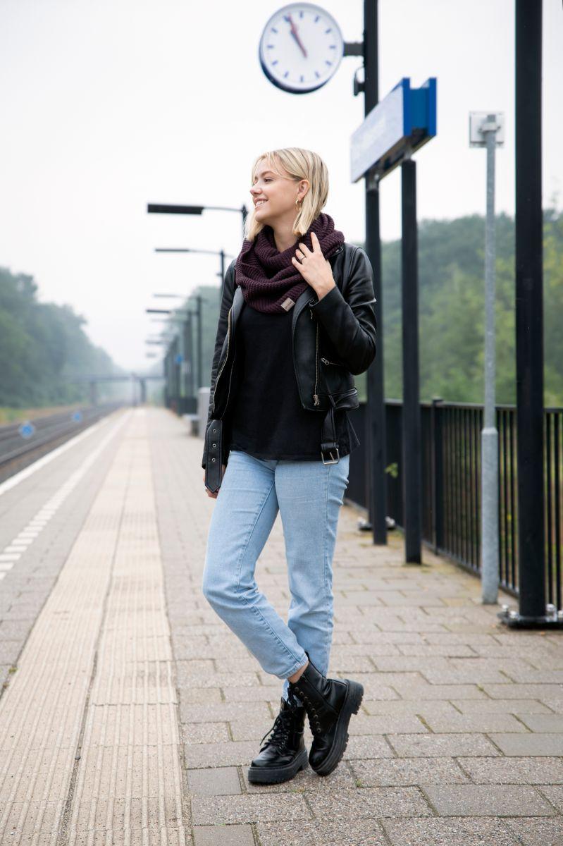 Knit Factory Jamie Colsjaal Aubergine