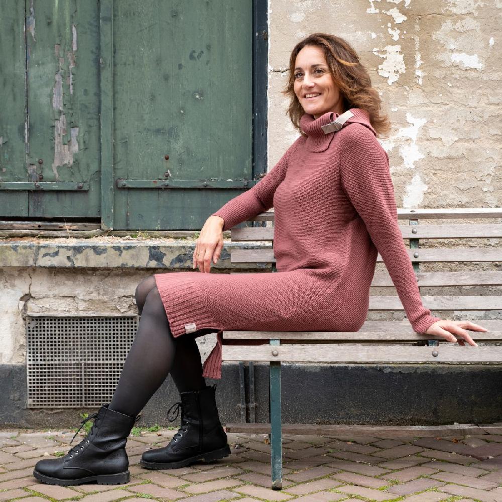Knit Factory Jamie Gebreide Jurk Oker - 36/38