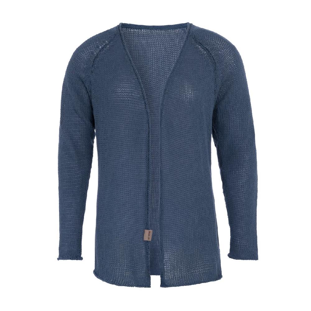 knit factory Jasmin Kort Gebreid Vest Jeans - 40/42
