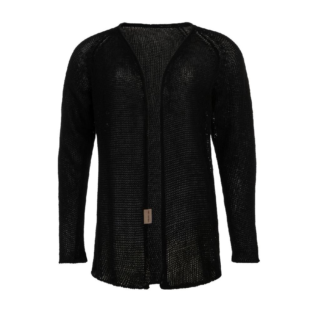 knit factory Jasmin Kort Gebreid Vest Zwart - 36/38