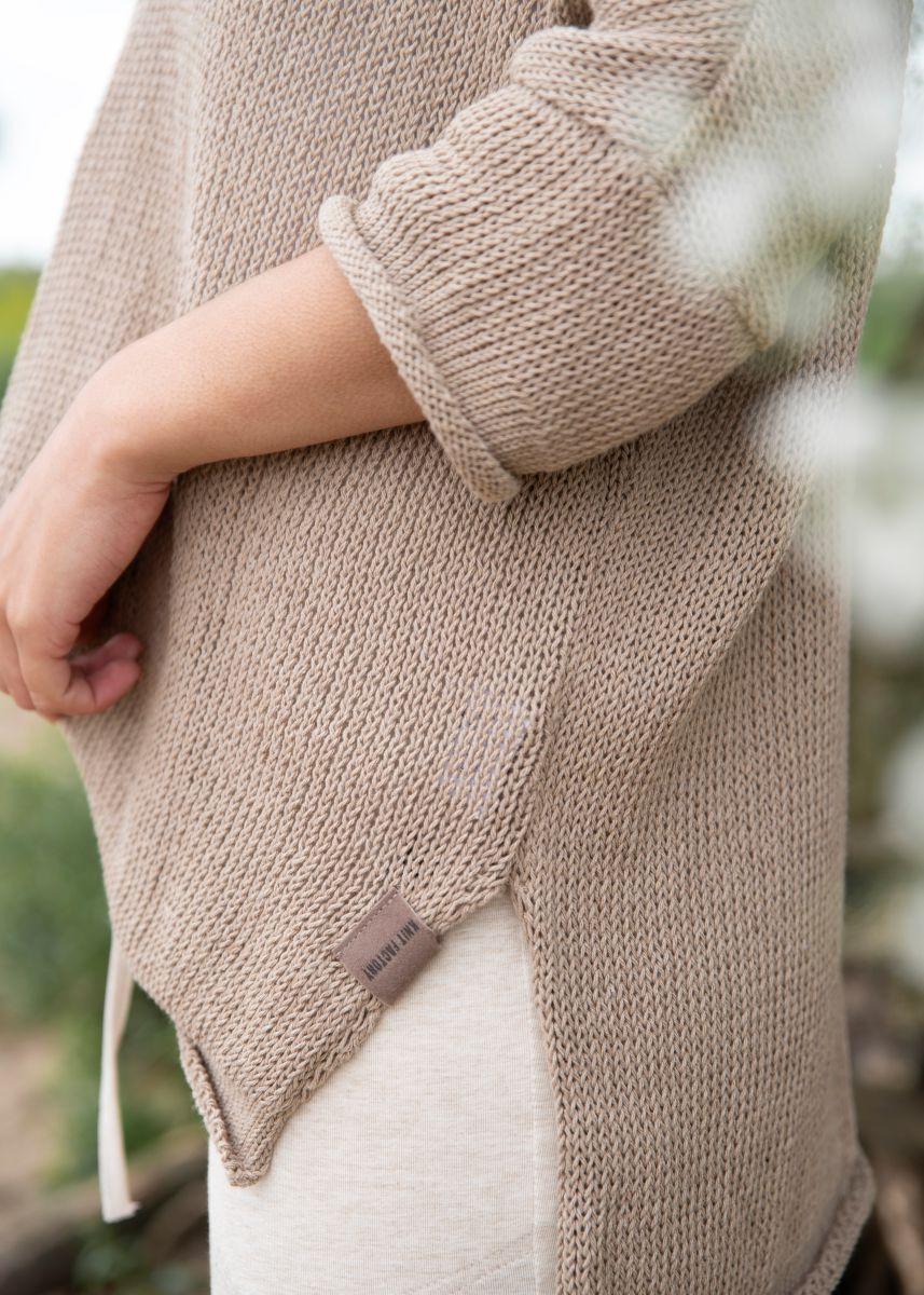 Knit Factory Jasmin V-hals Trui Linnen - 36/44