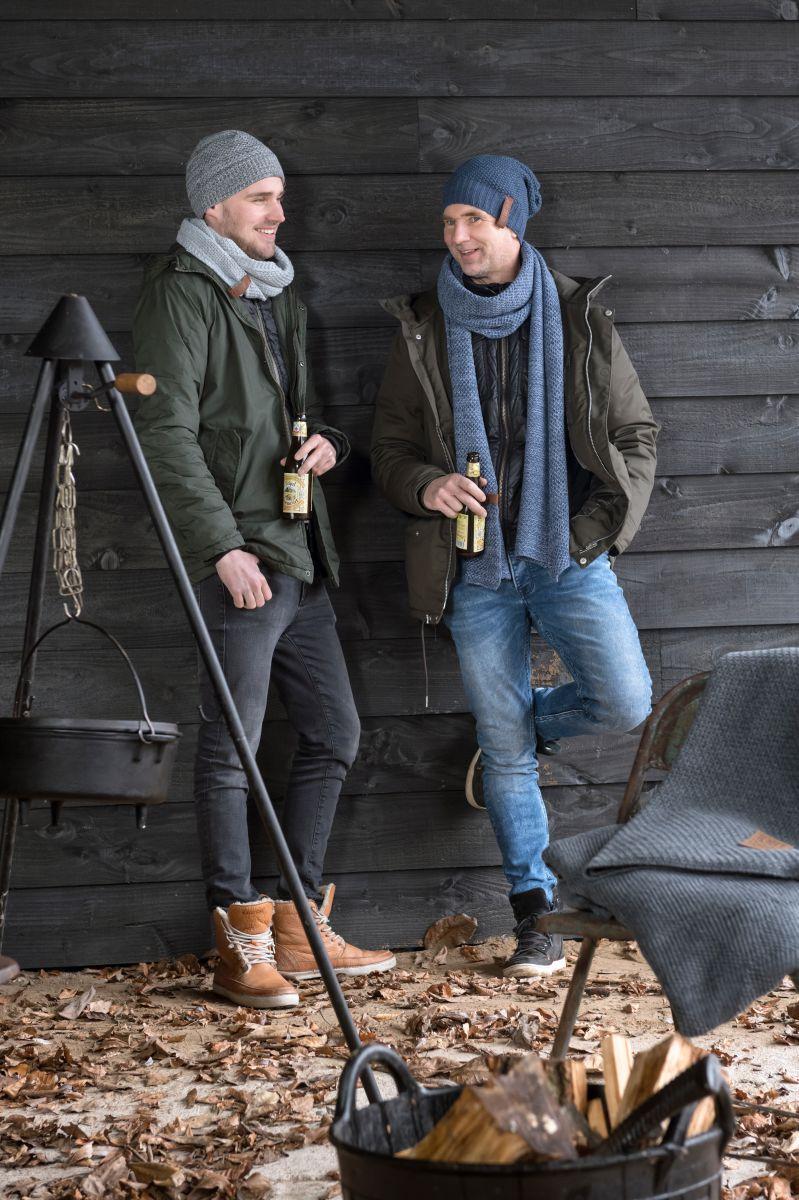 Knit Factory Jazz Beanie Antraciet/Licht Grijs