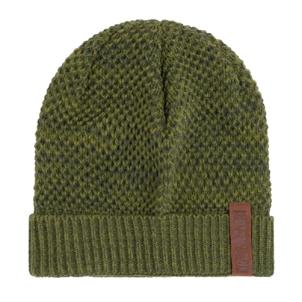knit factory Jazz Beanie Mosgroen/Khaki