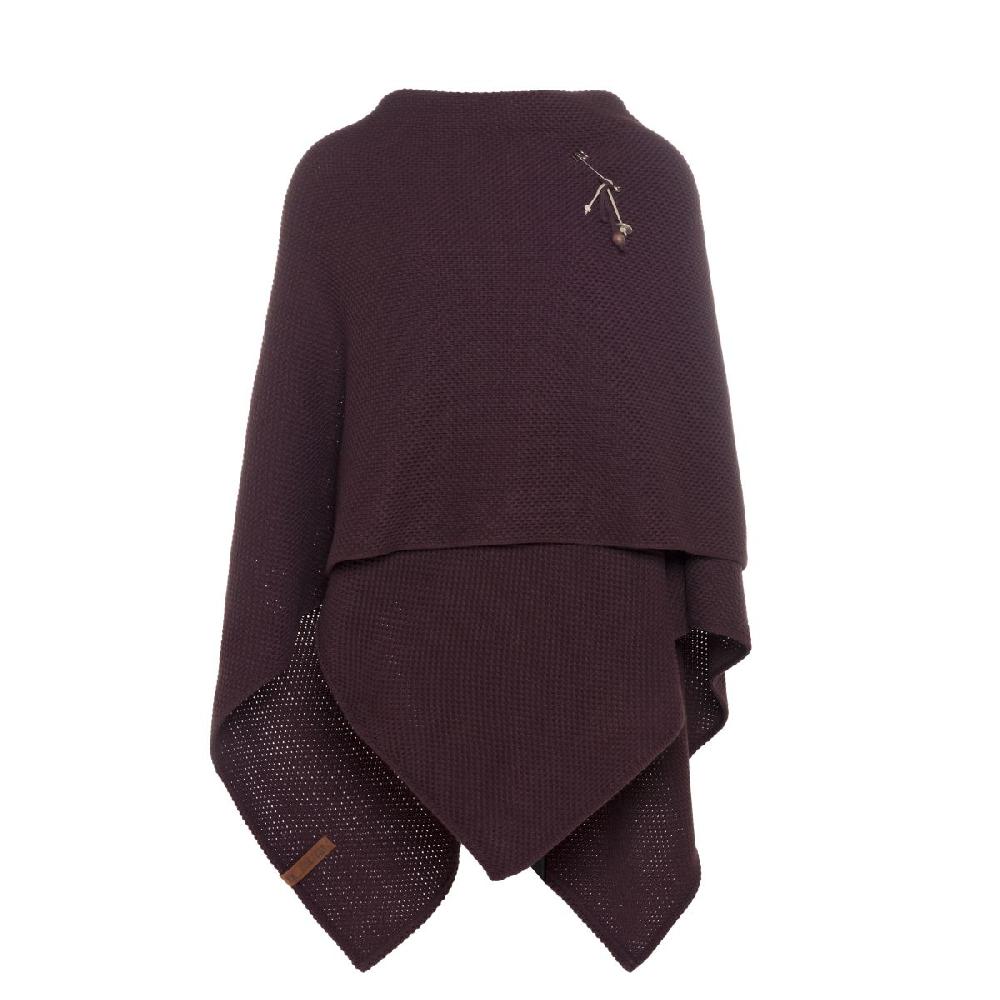 Knit Factory Jazz Omslagvest Aubergine