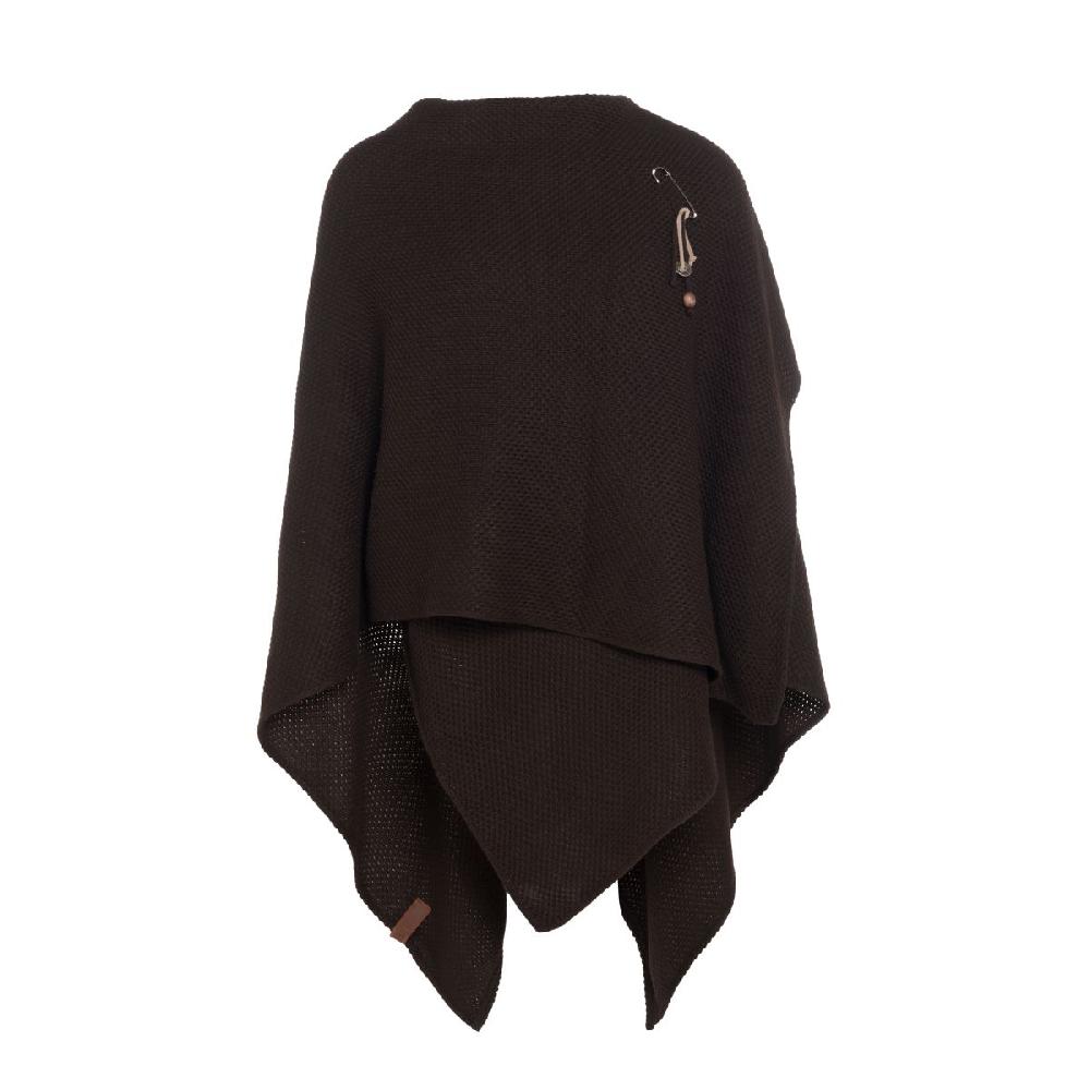 Knit Factory Jazz Omslagvest Donkerbruin