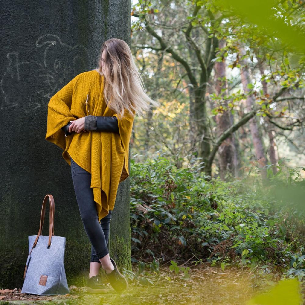 Knit Factory Jazz Omslagvest Oker