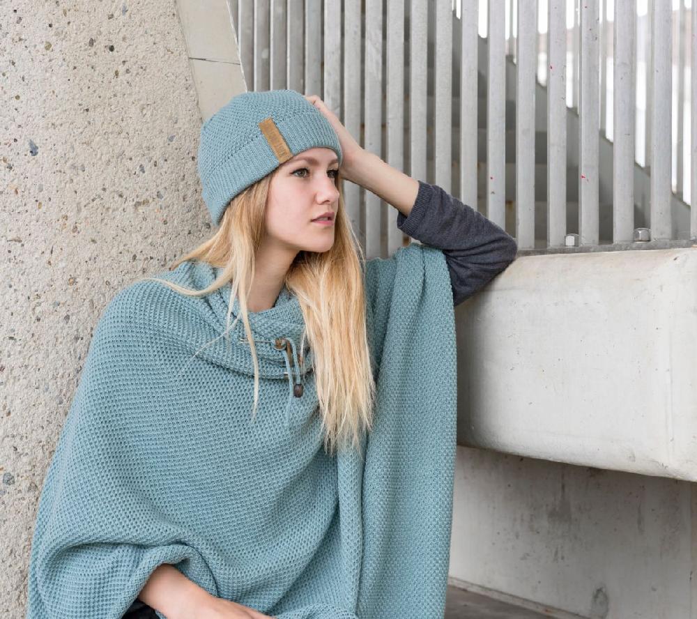 Knit Factory Jazz Omslagvest Stone Green