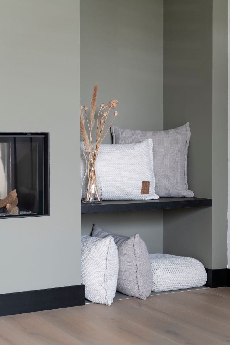 Knit Factory Jesse Kussen Dark Taupe - 60x40