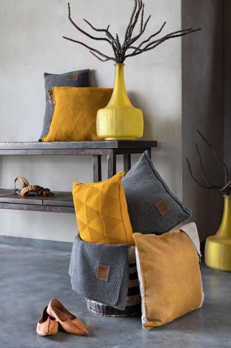 Knit Factory Jesse Plaid XL Licht Grijs - 195x225