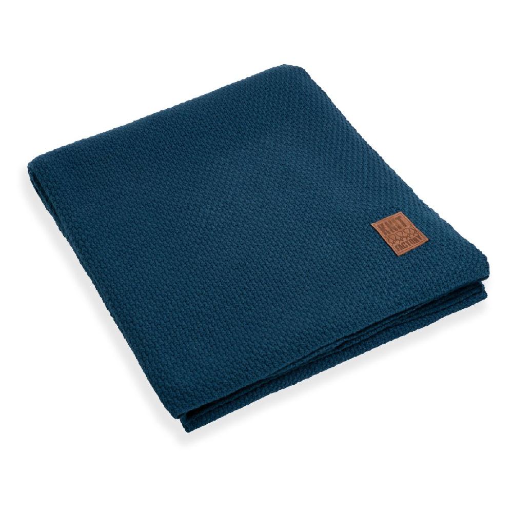 knit factory Jesse Plaid XL Petrol - 195x225