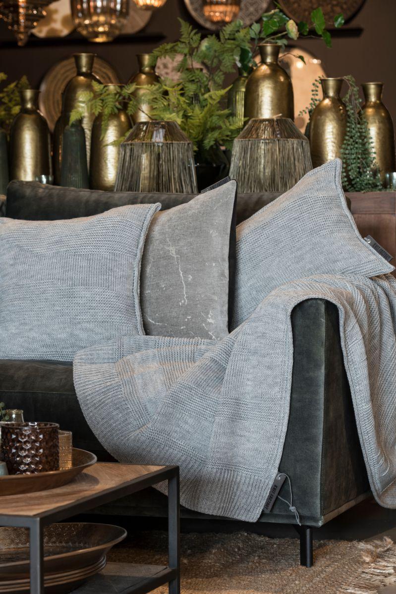 Knit Factory Joly Kussen Licht Grijs - 50x50