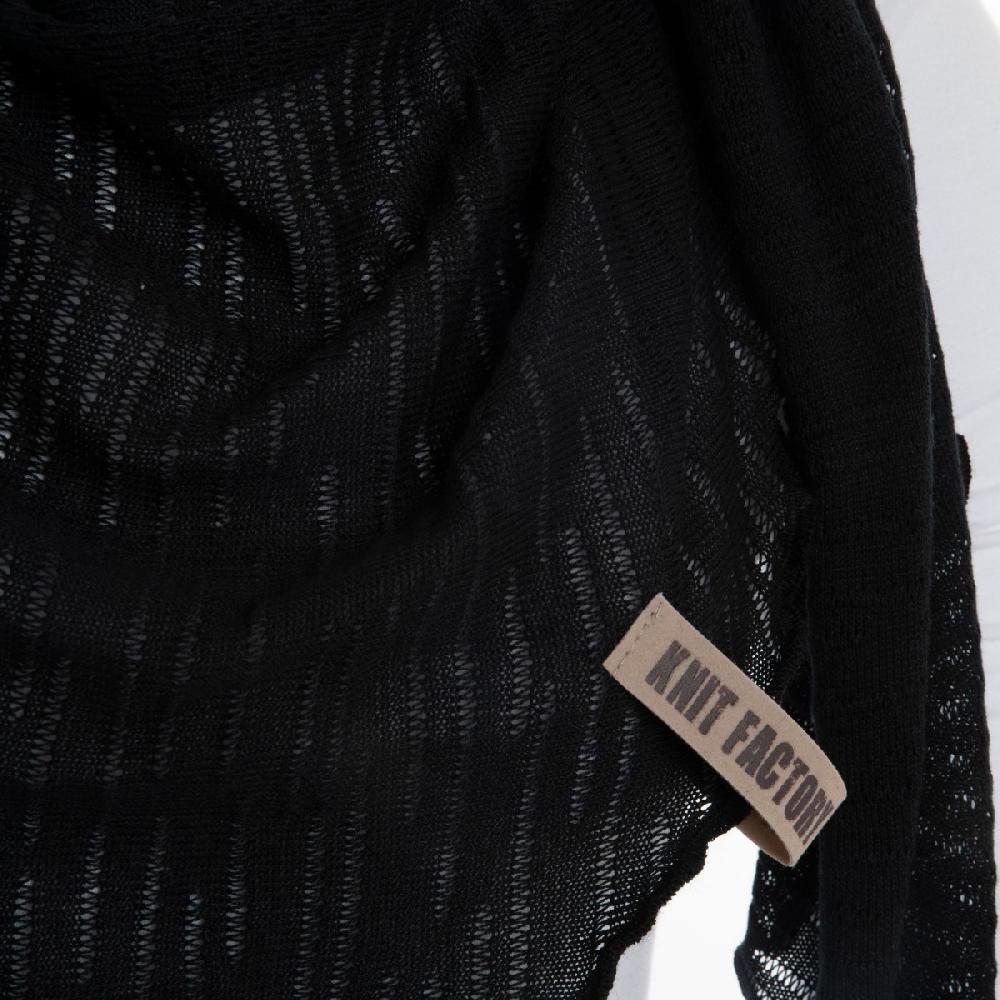 Knit Factory Jose Omslagdoek Zwart