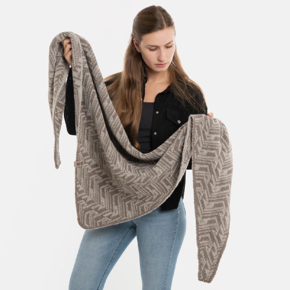 Knit Factory Josh Omslagdoek Marron/Iced Clay