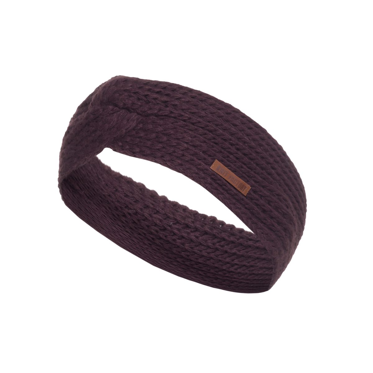 knit factory Joy Hoofdband Aubergine