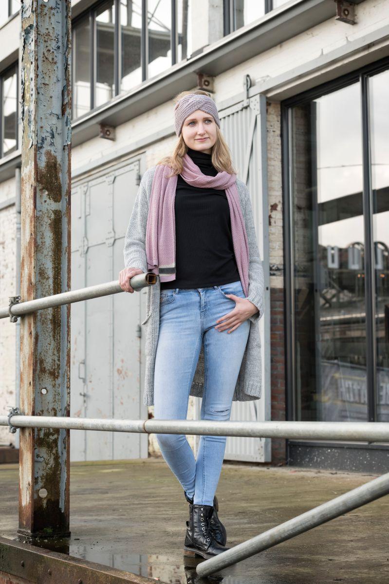 Knit Factory Joy Hoofdband Mauve