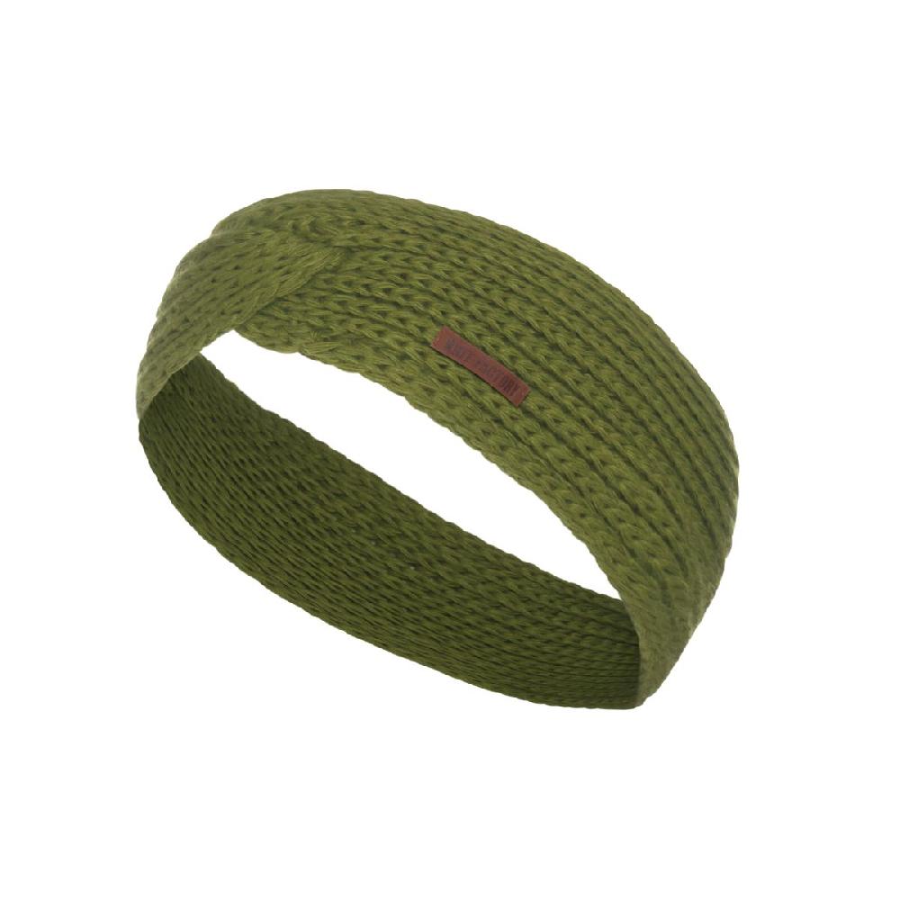 knit factory Joy Hoofdband Mosgroen