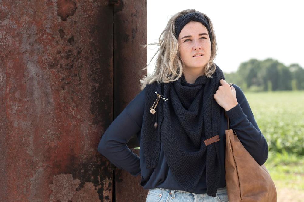 Knit Factory Joy Hoofdband Navy