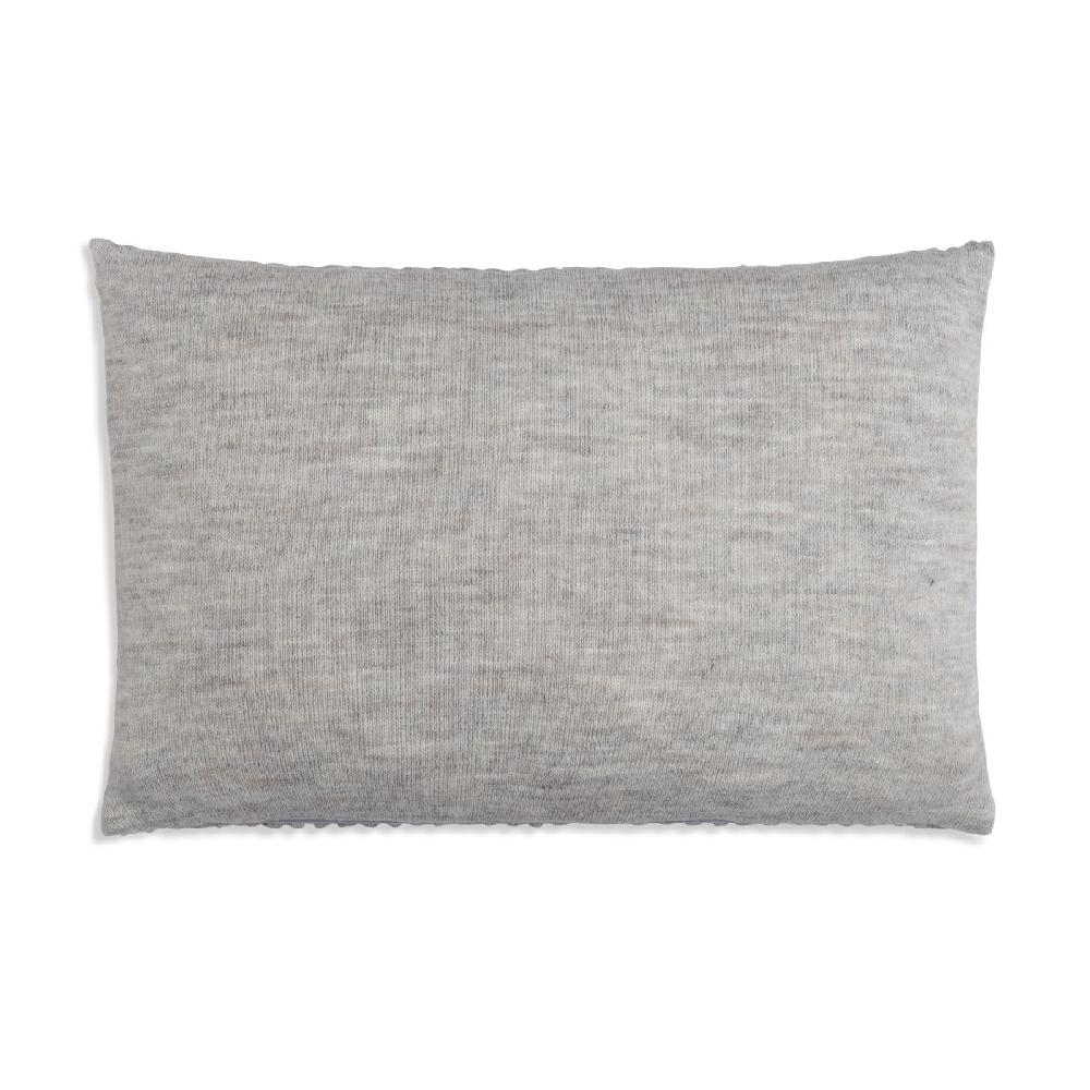 Knit Factory Juul Kussen Licht Grijs/Beige - 60x40