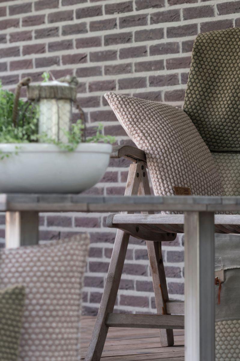 Knit Factory Juul Kussen Marron/Beige - 50x50