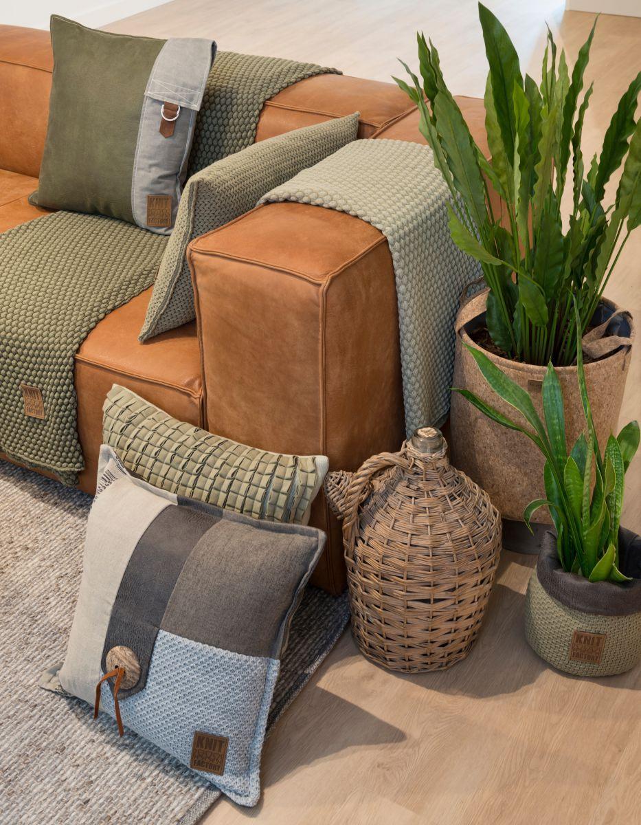 Knit Factory Juul Plaid Groen/Olive