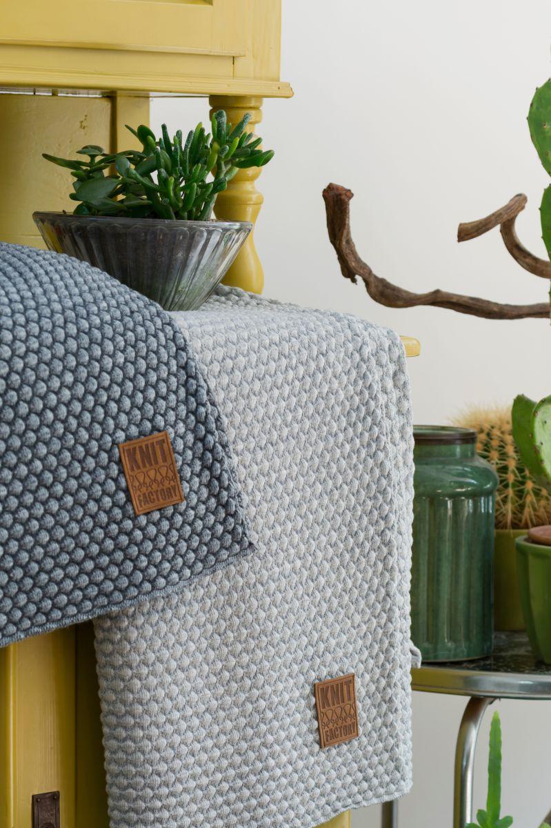 Knit Factory Juul Plaid Licht Grijs/Beige