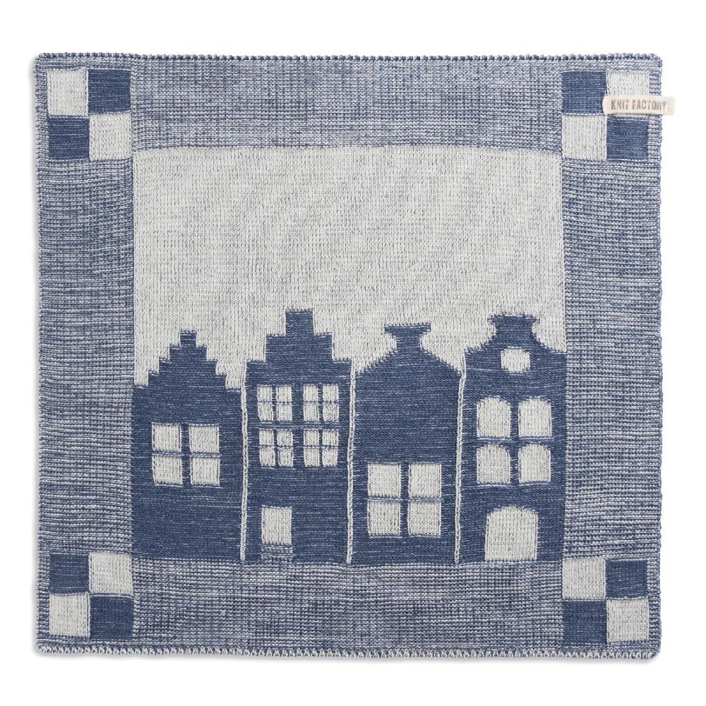 knit factory Keukendoek House Ecru/Jeans